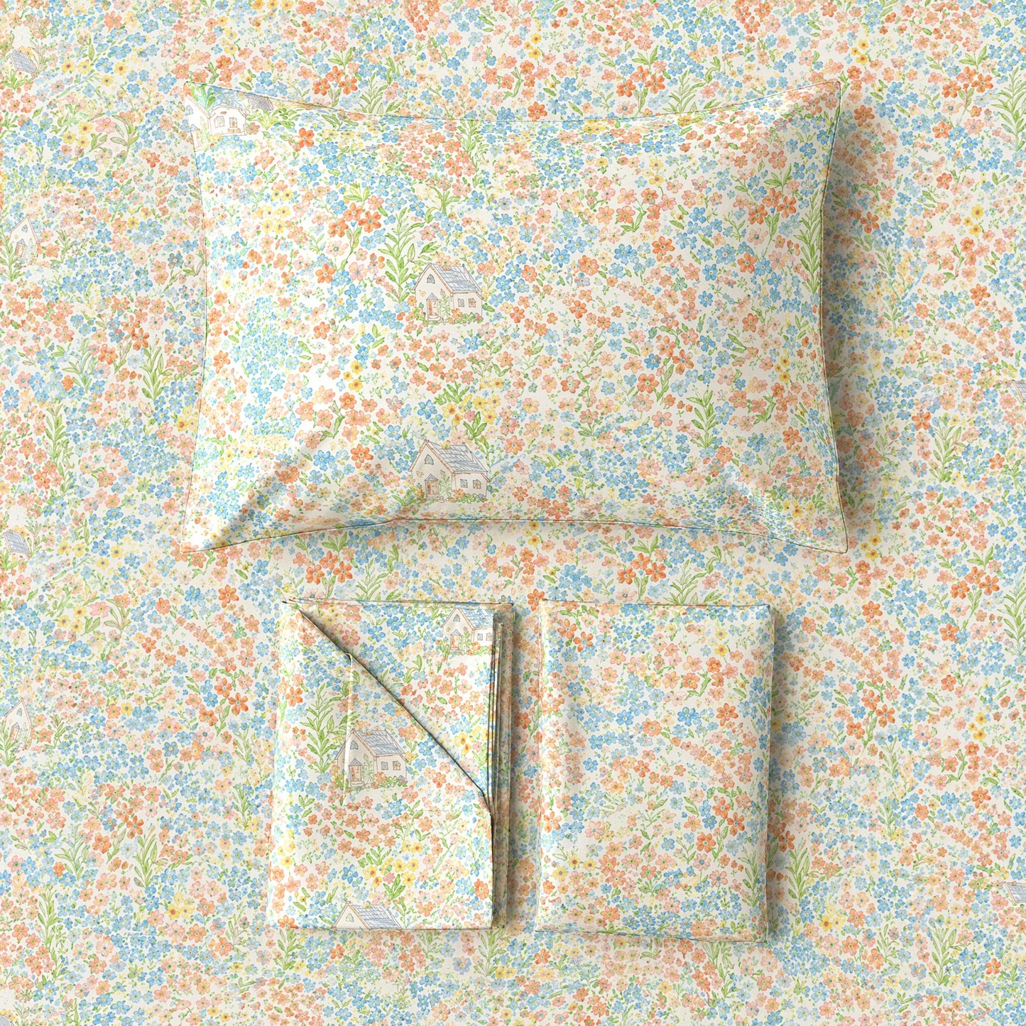 Ensemble de literie pour dortoir Ownkoti à fleurs discrètes, lit simple XL - image 4