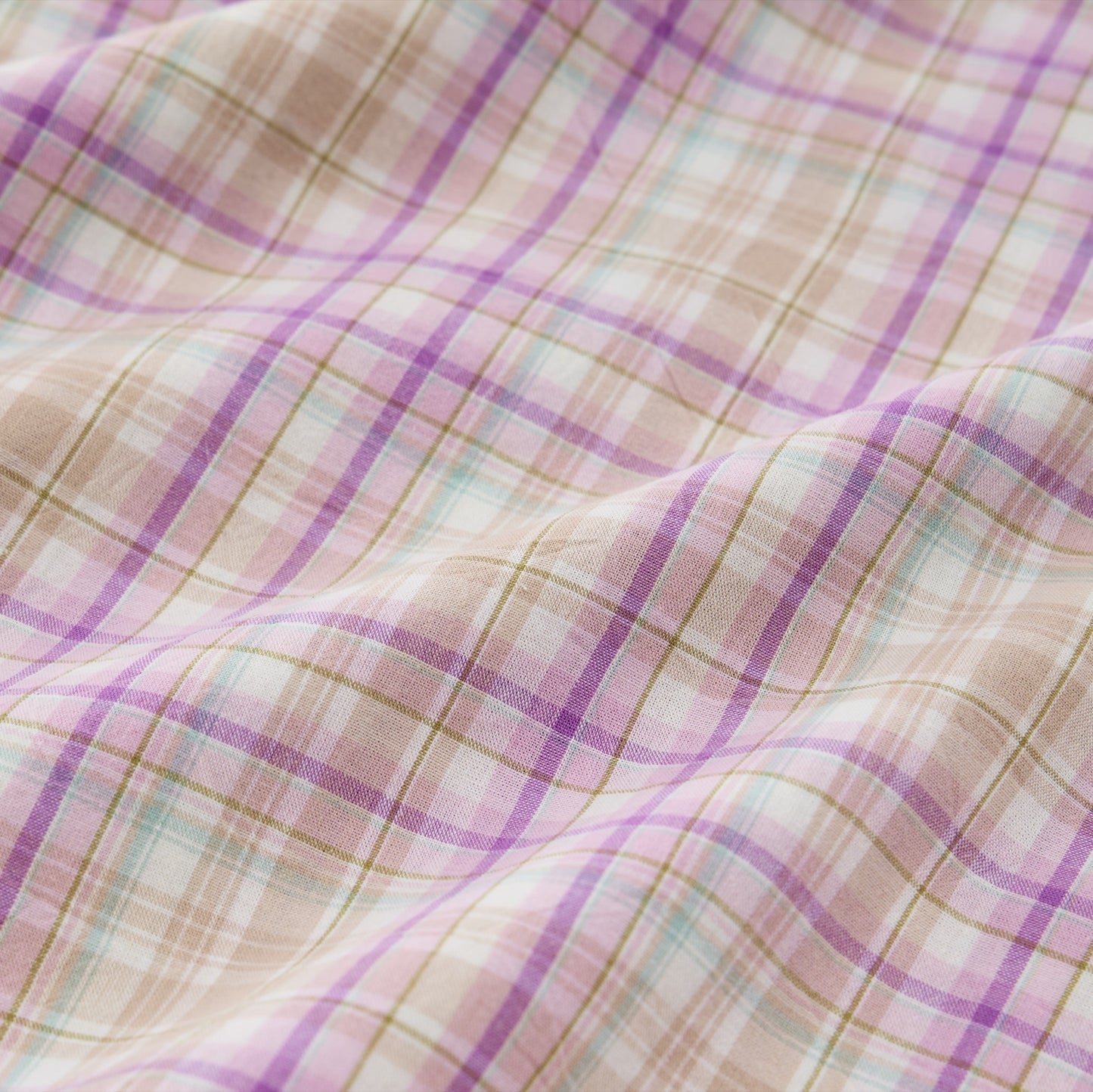 Ensemble de literie Ownkoti à carreaux violets doux pour lit simple XL. - image 6