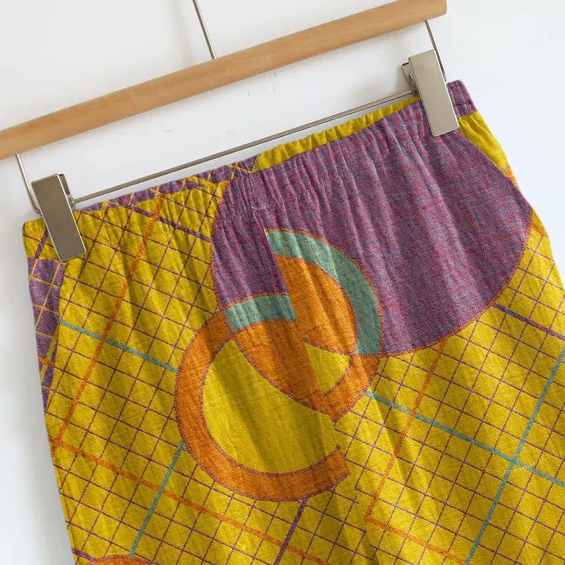 Ensemble pyjama débardeur à motif de cercle abstrait - image 7