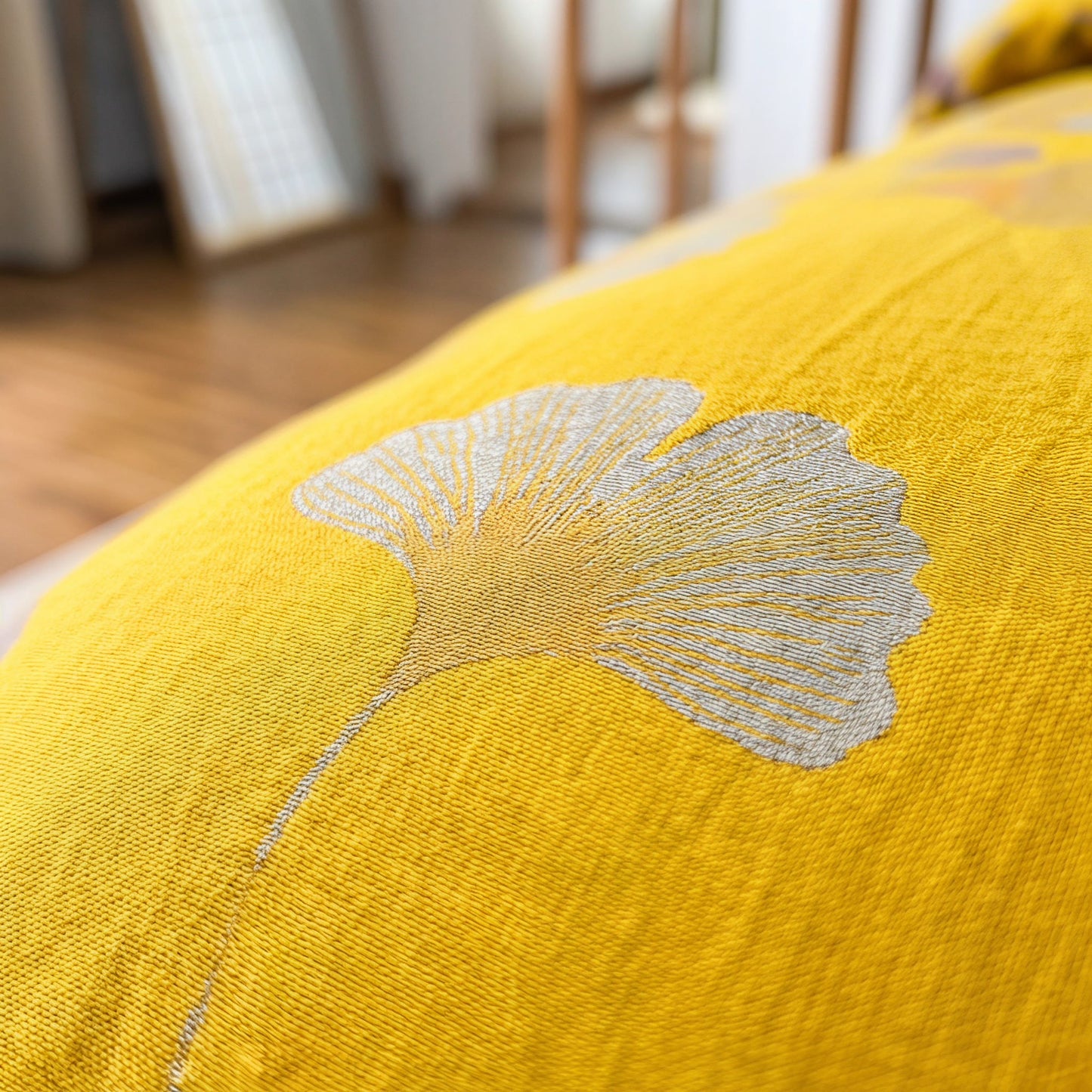Ensemble de literie en coton à feuilles de ginkgo vintage Ownkoti - image 14