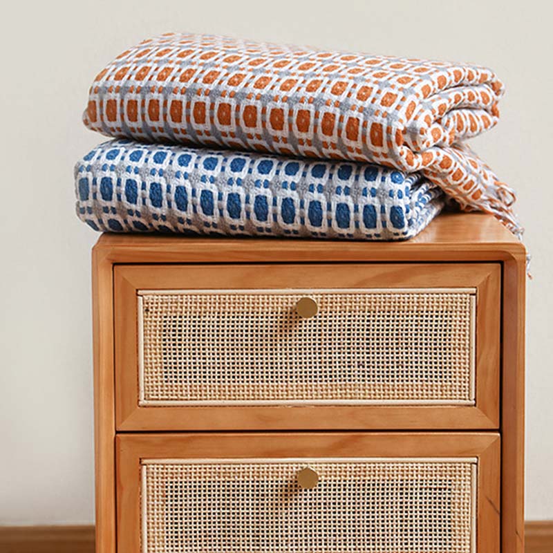 Couverture de canapé tricotée Ownkoti avec pompons