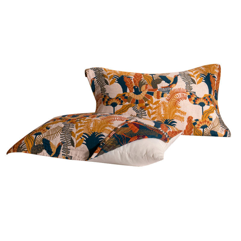 Serviette-oreiller en coton Boho Ownkoti à motif oiseau (lot de 2)