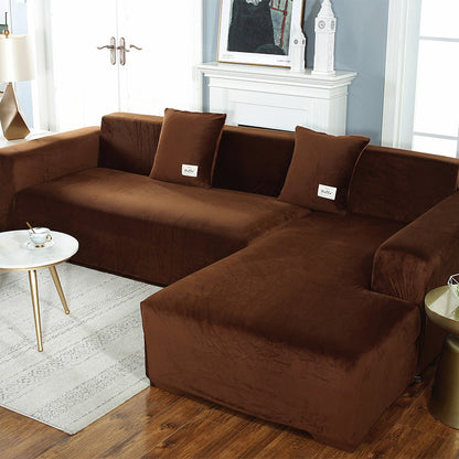 Housse de canapé en daim Ownkoti de couleur pure, élastique
