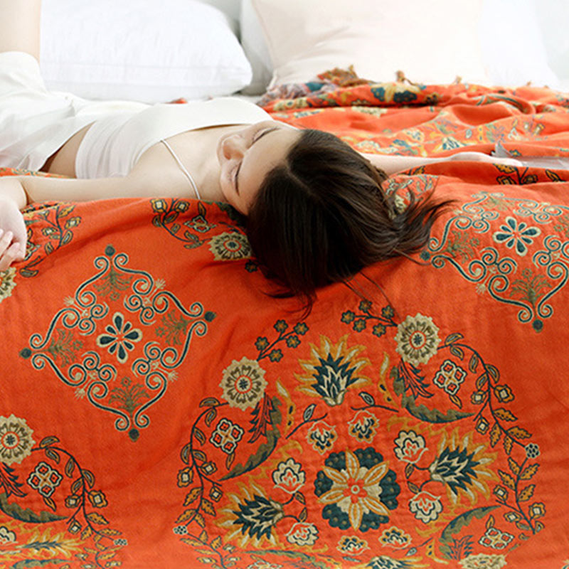 Couette réversible à motif floral Ownkoti pour loisirs