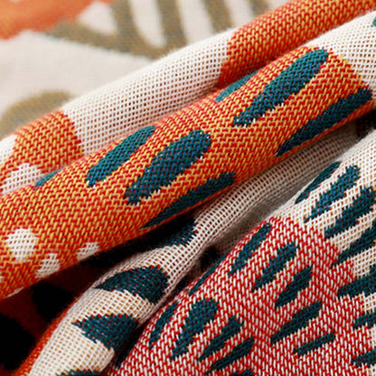 Ownkoti – Serviette de bain réversible à motif floral, colorée