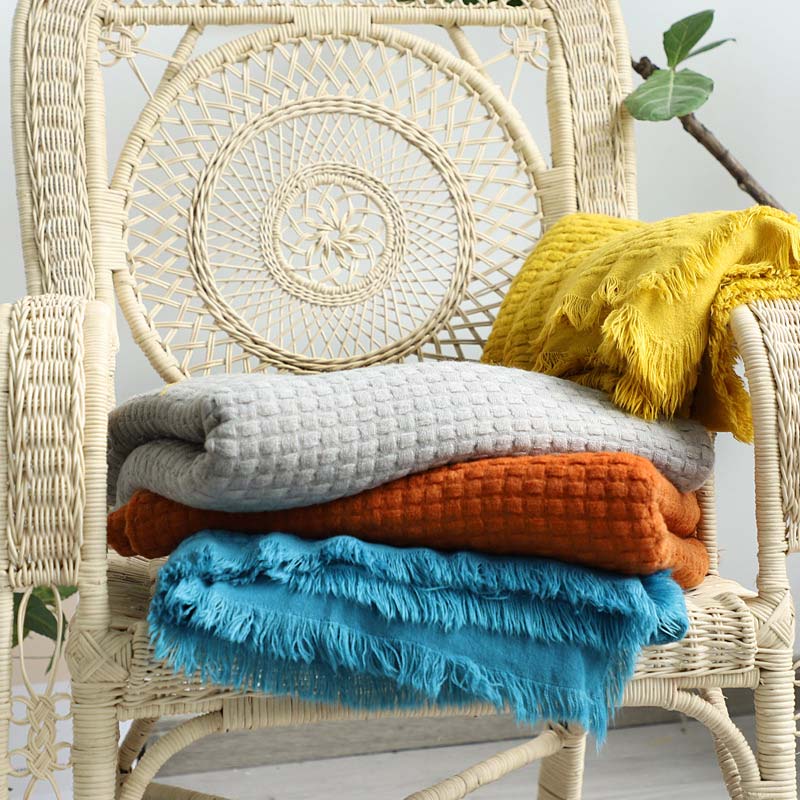 Ownkoti Home Decor – Couverture confortable de couleur unie