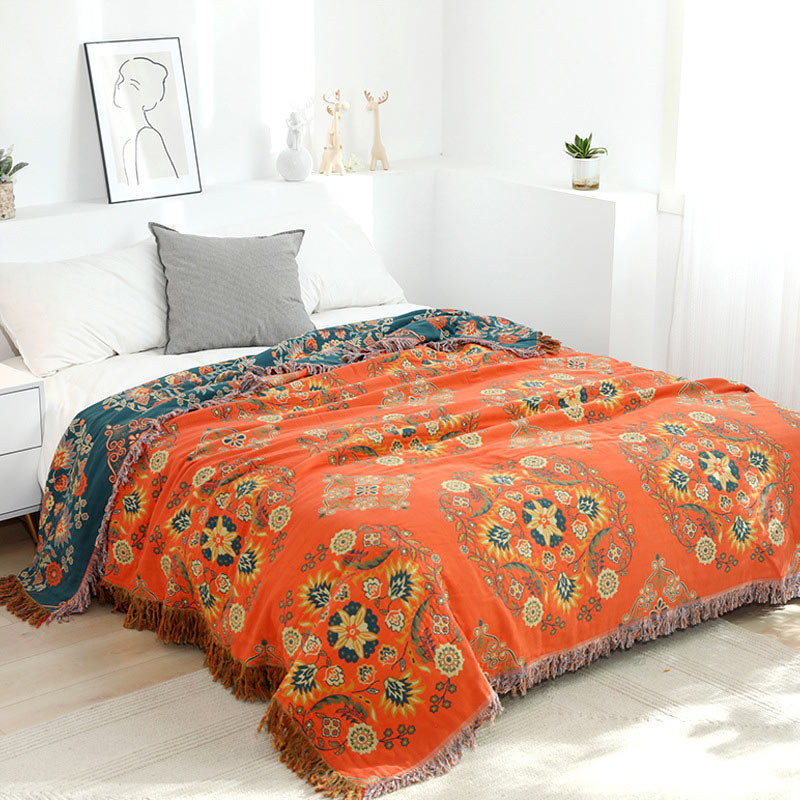 Couette réversible à motif floral Ownkoti pour loisirs