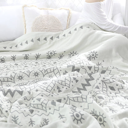 Couette réversible en coton Ownkoti Chic Mandala à motif floral
