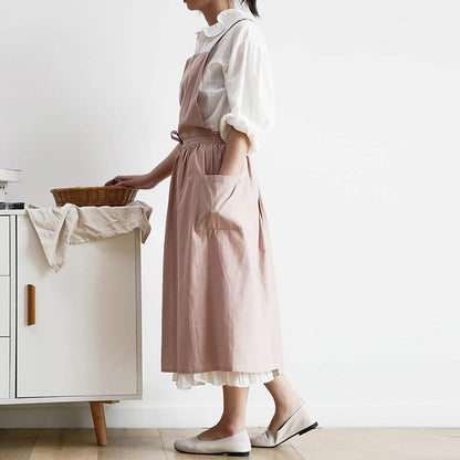 Tablier en coton Ownkoti, tablier imperméable avec poches