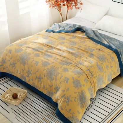 Ownkoti Couverture de canapé légère en coton à motif floral