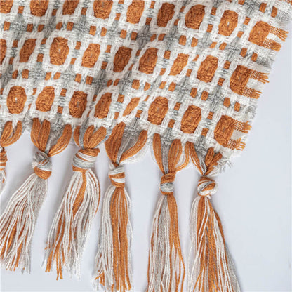 Couverture de canapé tricotée Ownkoti avec pompons