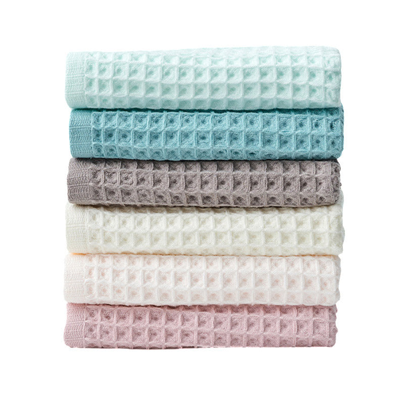 Serviettes en coton gaufré unies Ownkoti (lot de 3)