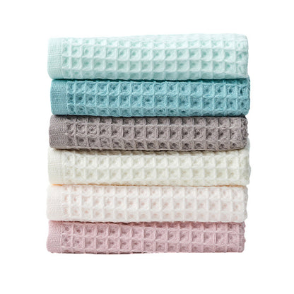 Serviettes en coton gaufré unies Ownkoti (lot de 3)