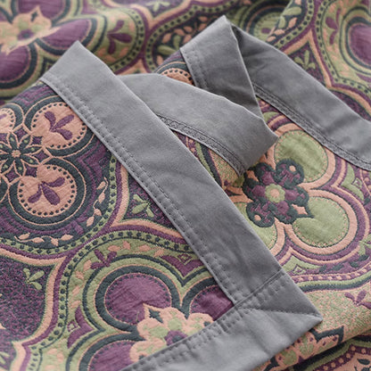 Couette réversible en coton à motif pétales