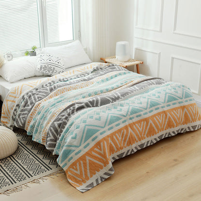 Ownkoti Couette légère en coton avec motif à blocs de couleurs