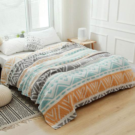 Ownkoti Couette légère en coton avec motif à blocs de couleurs