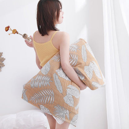 Serviettes de bain Ownkoti en pur coton à imprimé feuilles (lot de 2)