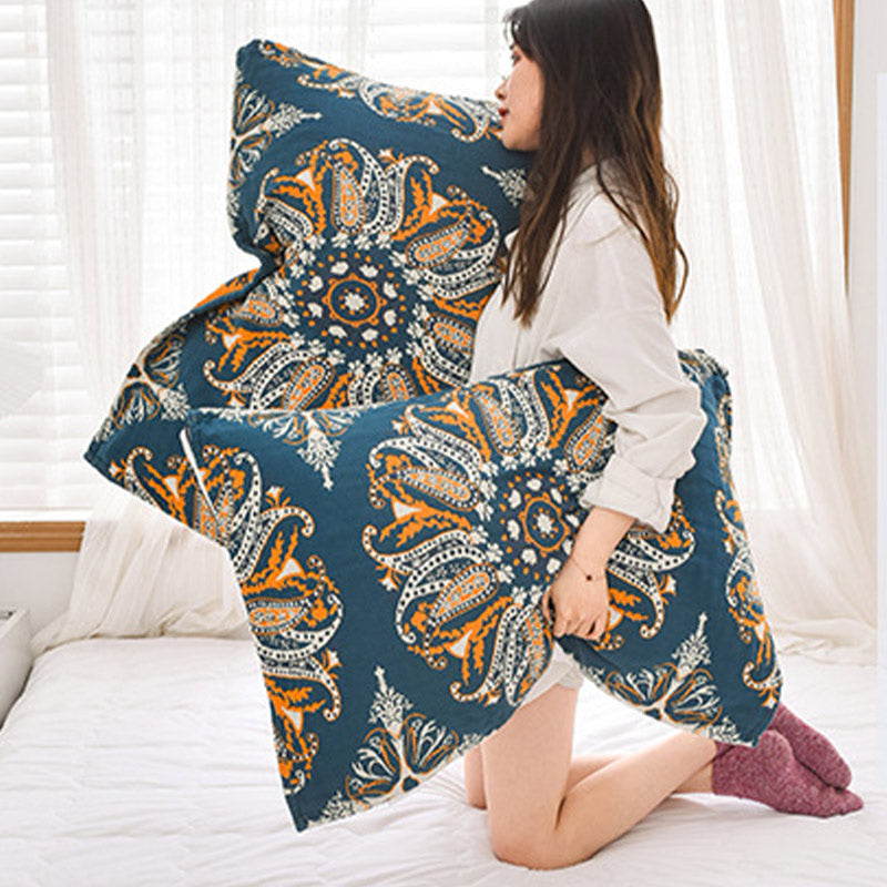 Coussins en coton bohème Ownkoti à motif floral (2 pièces)