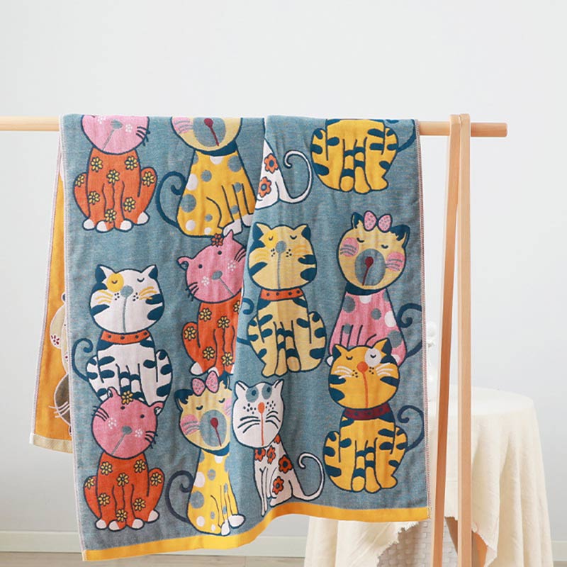 Serviette de bain pour chat Ownkoti en coton, couverture pour bébé