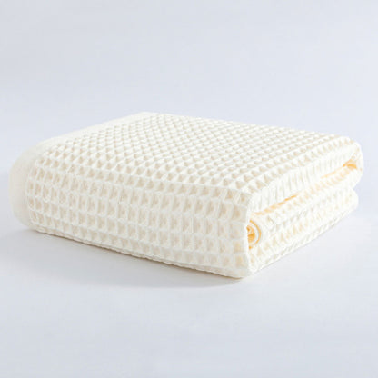 Serviette de bain en coton gaufré respirant Ownkoti
