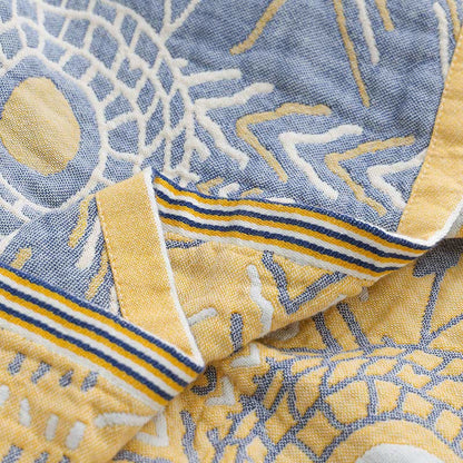 Couette réversible en coton doux à motif géométrique