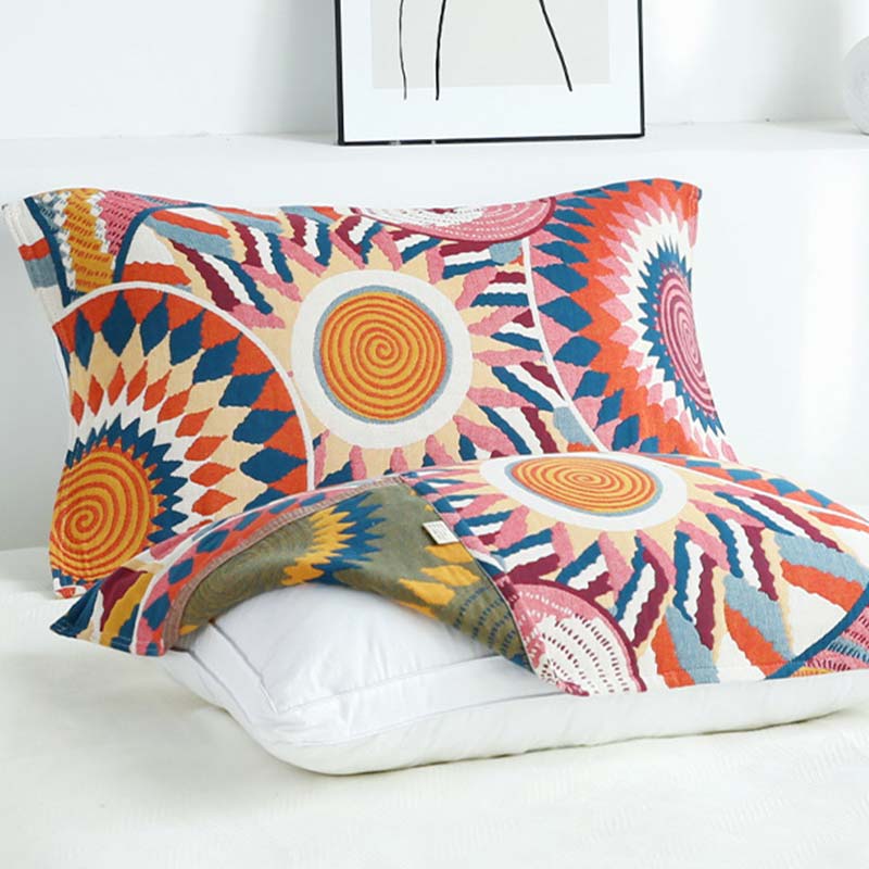 Serviette de bain réversible en coton Ownkoti avec imprimé soleil (2 pièces)