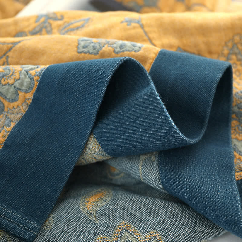 Ownkoti Couverture de canapé légère en coton à motif floral
