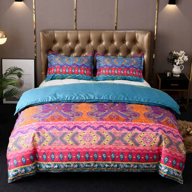 Housse de couette papillon avec taies d'oreiller