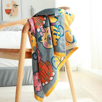 Serviette de bain pour chat Ownkoti en coton, couverture pour bébé