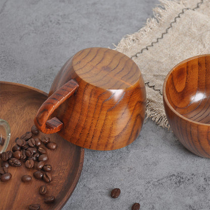 Tasse à thé en bois naturel Ownkoti avec anse (2 pièces)