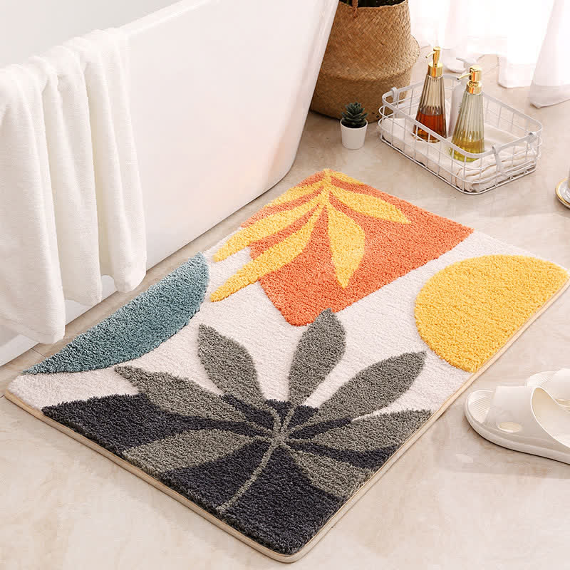Tapis de bain antidérapant absorbant l'eau rural