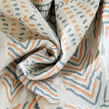 Couette en coton rayée Ownkoti Boho, réversible, serviette de canapé
