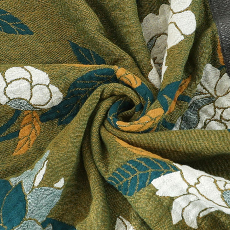 Couverture réversible Ownkoti à motif floral, housse de canapé en coton