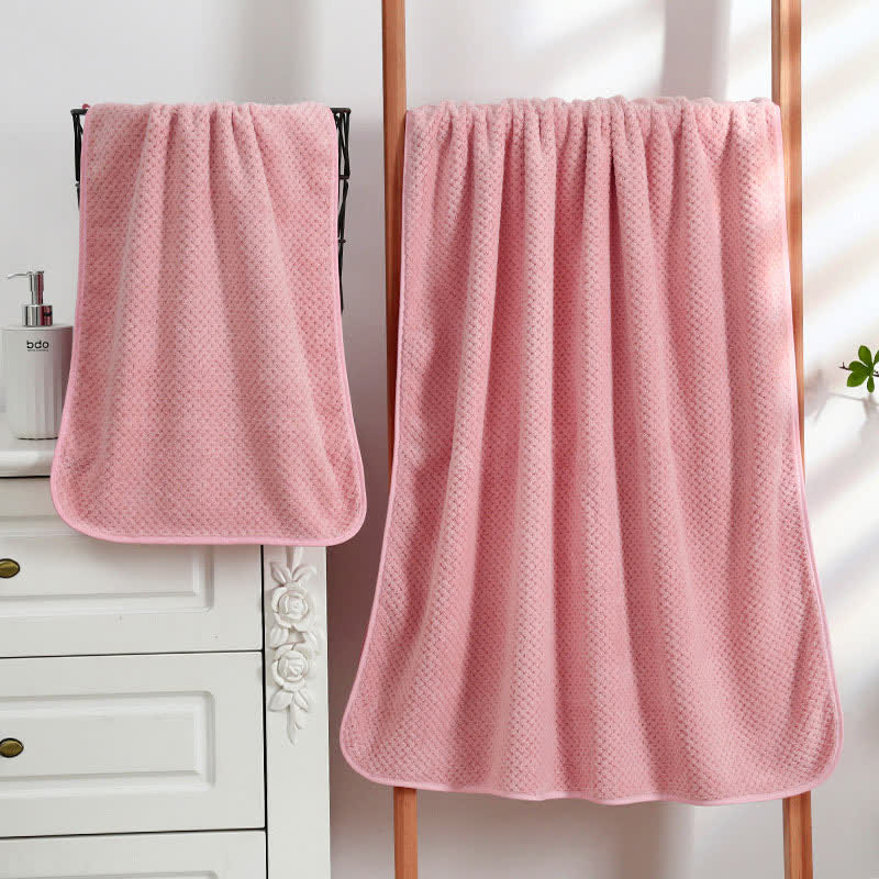 Serviette de bain unie, douce et respirante