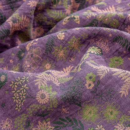 Parure de lit en coton violet à fleurs bohèmes (4 pièces)