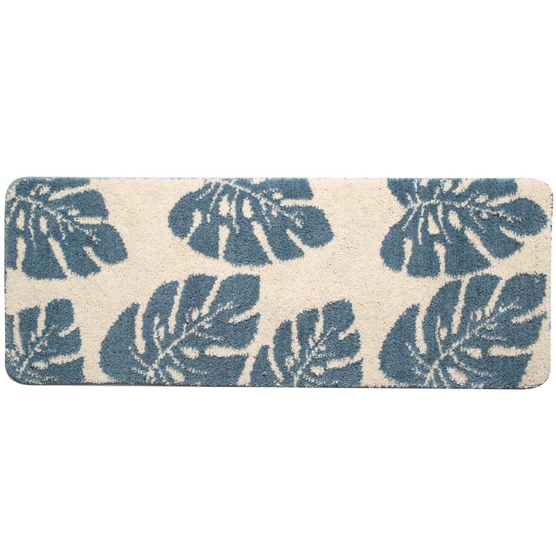 Ownkoti – Tapis de salle de bain antidérapant à motif de feuilles