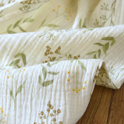 Ensemble pyjama en double gaze de coton à motif floral