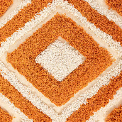 Housse de coussin Ownkoti Maroc en jacquard avec pompons