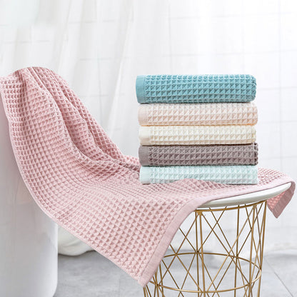Serviette de bain en coton gaufré respirant Ownkoti
