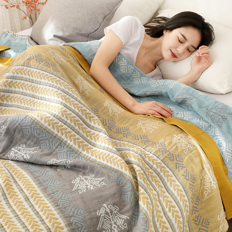 Couette réversible en coton Ownkoti avec imprimé épis de blé