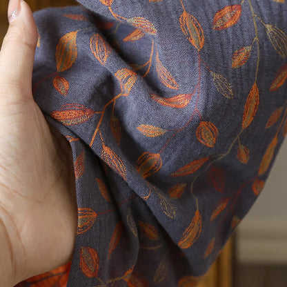 Ensemble pyjama en coton à manches longues au style rétro à feuilles
