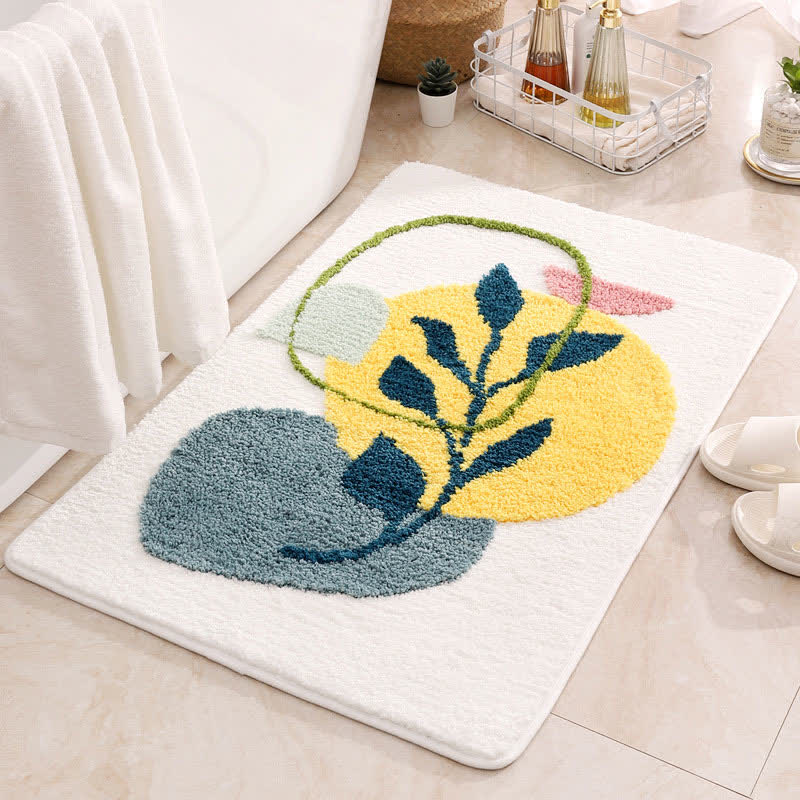 Tapis de bain antidérapant absorbant l'eau rural