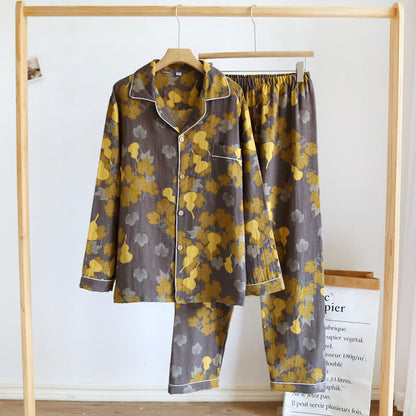Ensemble pyjama à manches longues en coton gourde