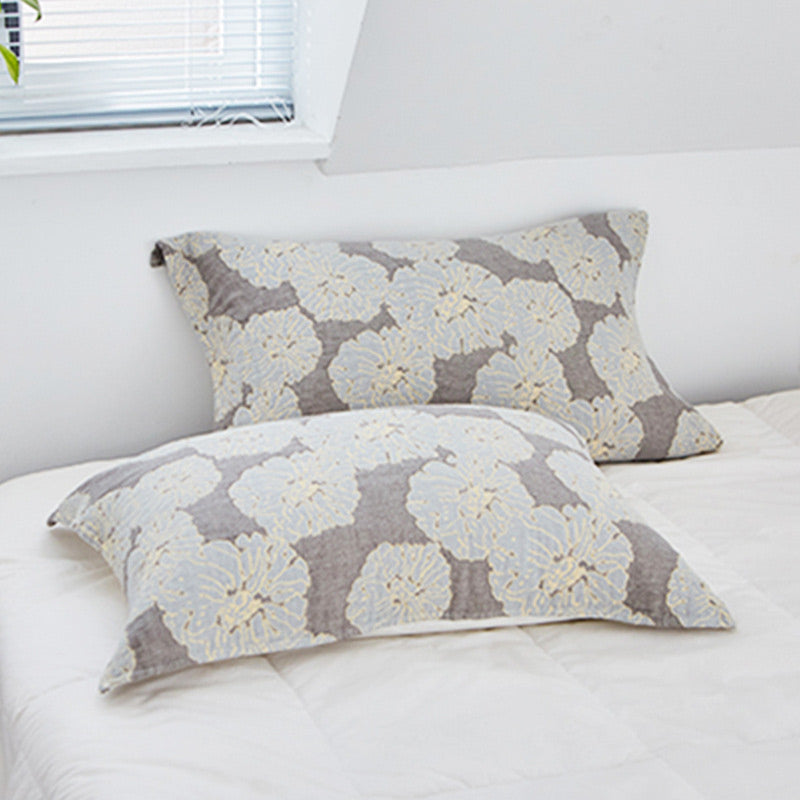 Serviette décorative en coton à imprimé floral Ownkoti (2 pièces)