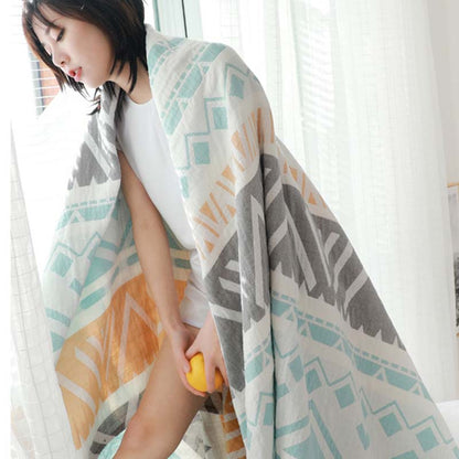Ownkoti Couette légère en coton avec motif à blocs de couleurs