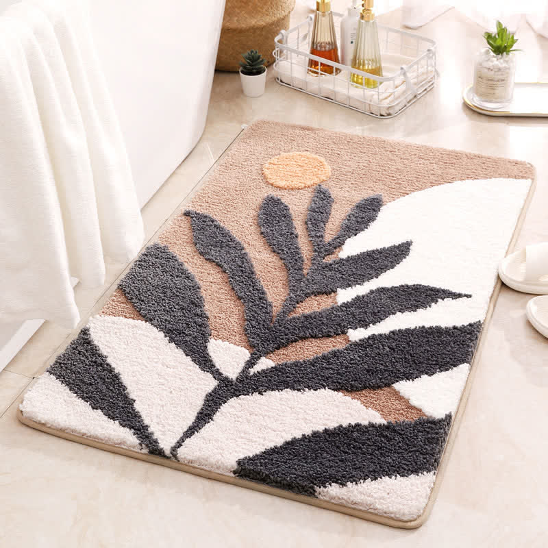 Tapis de bain antidérapant absorbant l'eau rural