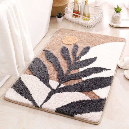 Tapis de bain antidérapant absorbant l'eau rural