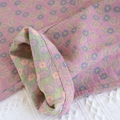 Ensemble pyjama en pur coton avec motif jacquard et feuilles
