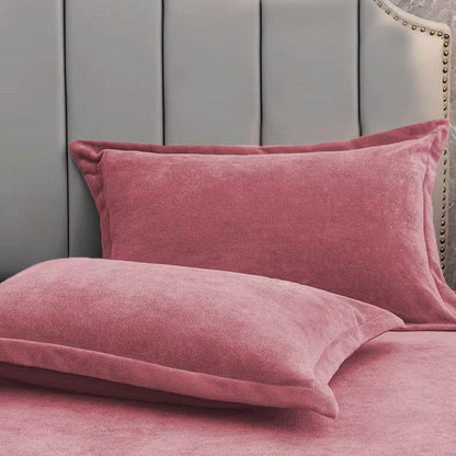 Taies d'oreiller décoratives en velours de couleur unie (2 pièces)