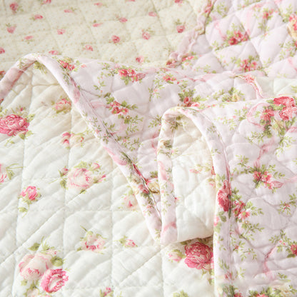 Couette douce en pur coton de style patchwork pastoral